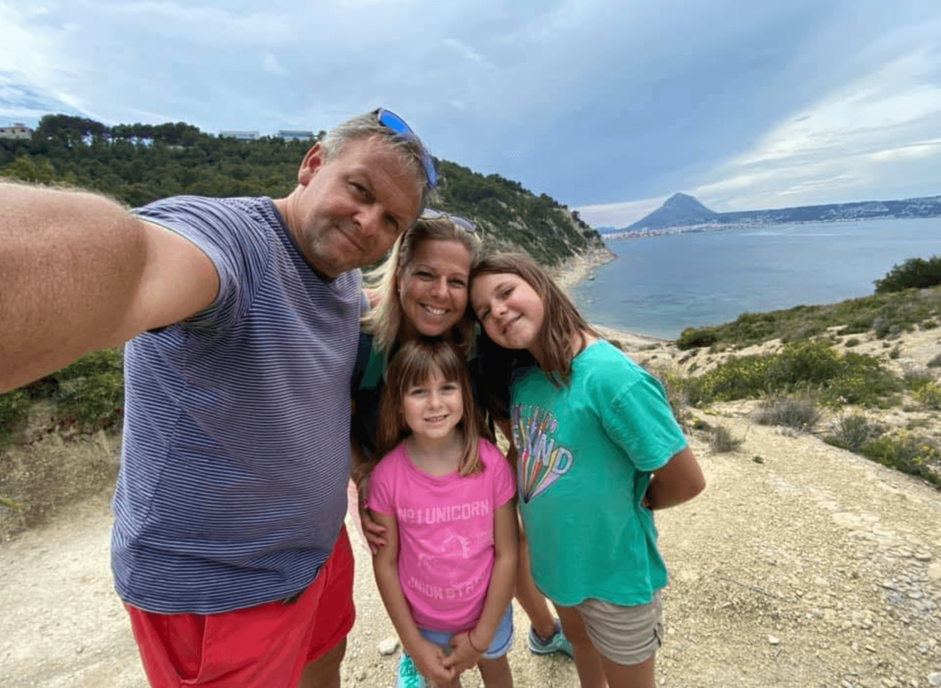 Kata Bene with her family enjoying the Costa Blanca coastline